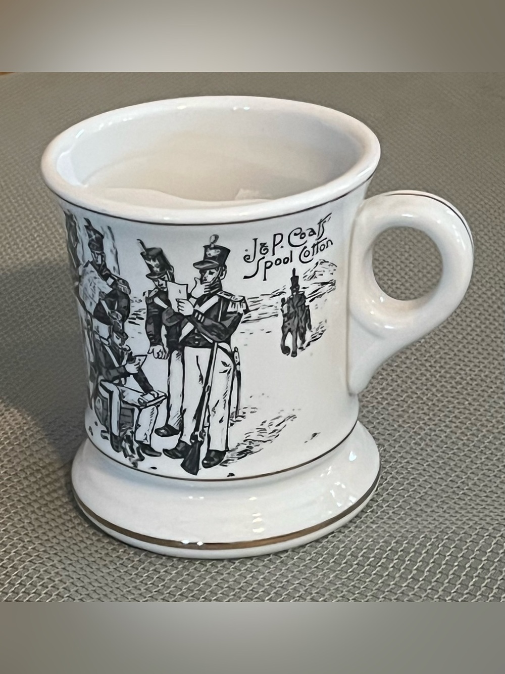 Vintage 'J&P Coats Spool Cotton' Shaving Mug